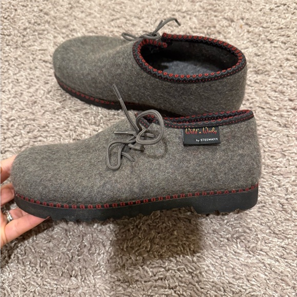 Stegman Wild n Wooly Pure New Wool Lace up Boots/Slippers Germany Women’s,8 New - Picture 1 of 11